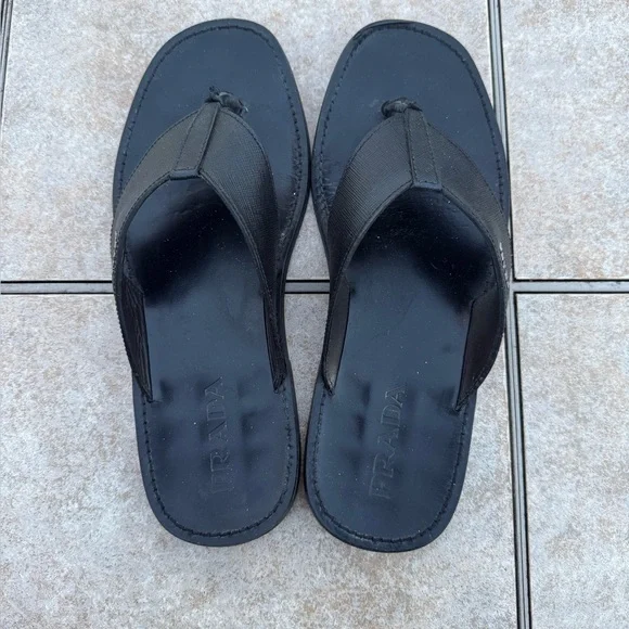 Prada Black Men's Flip-Flops